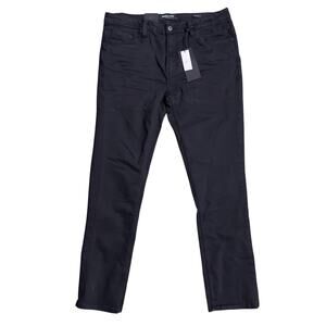 NWT Mens KENNETH COLE Sz 36x32 Slim Fit Stretch Sateen Black Jean Like Pants